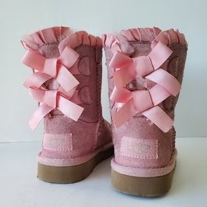 Ugg Pink Bailey Bow Toddler Boots